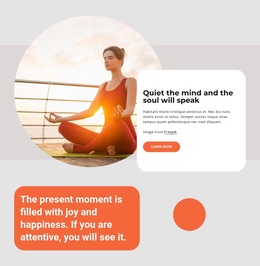 Yoga And Meditation Practice - Ready To Use One Page Template