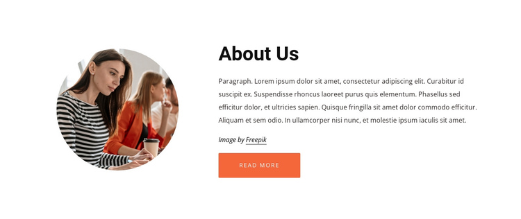 About our consulting company One Page Template