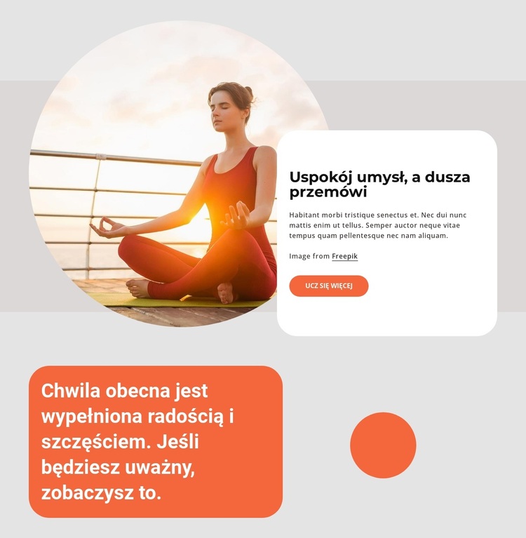 Praktyka jogi i medytacji Motyw WordPress