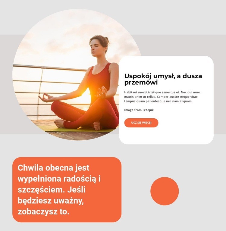 Praktyka jogi i medytacji Szablon HTML5