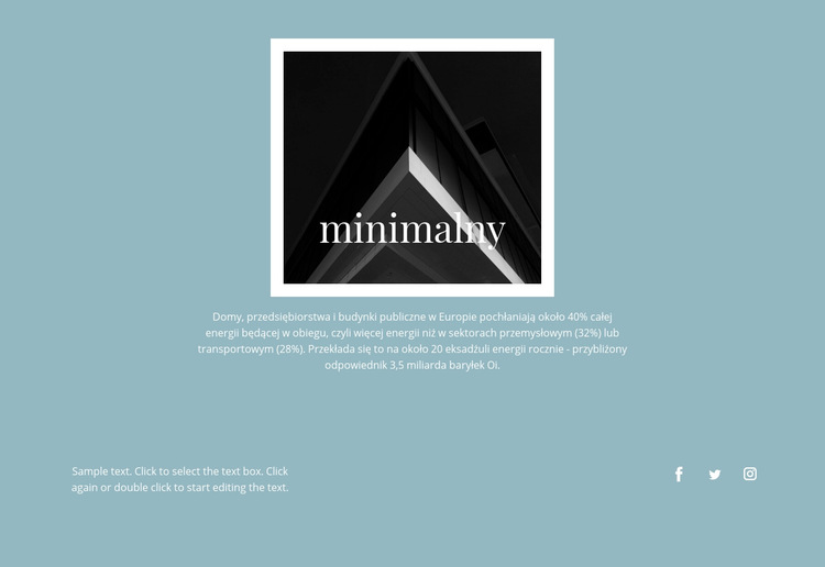 Minimalna agencja Szablon witryny sieci Web