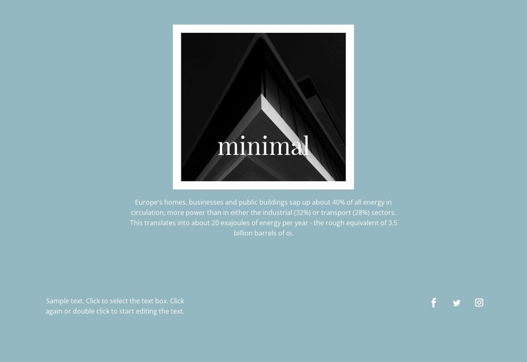 Minimal agency Web Page Design