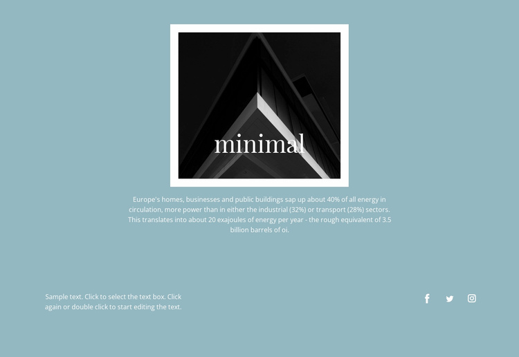 Minimal agency Landing Page