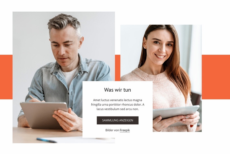 Menschen und Veränderung Landing Page