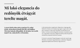 Két Sor, Két Címsor És Szöveg Admin -Sablonok