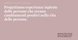 Due Titoli E Testo Sullo Sfondo - Sito Iniziale