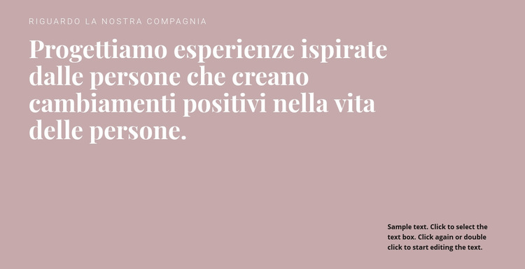 Due titoli e testo sullo sfondo Modello di sito Web