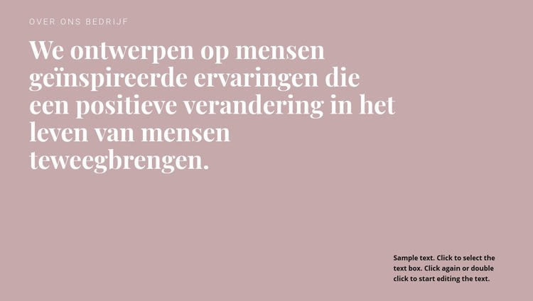 Twee koppen en tekst op achtergrond Html Website Builder