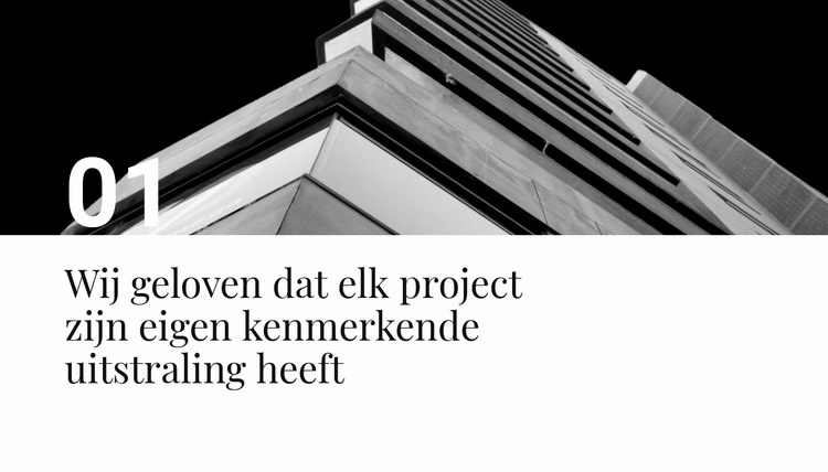 Ons eerste project Website Builder-sjablonen