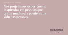 Dois Títulos E Texto No Fundo - Belo Design De Site