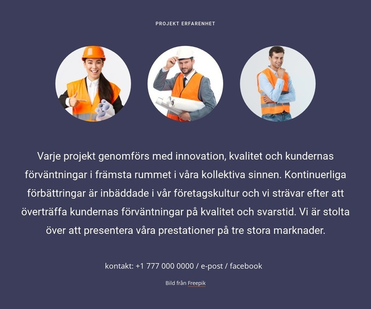 En fullservice arkitekturdesign CSS -mall