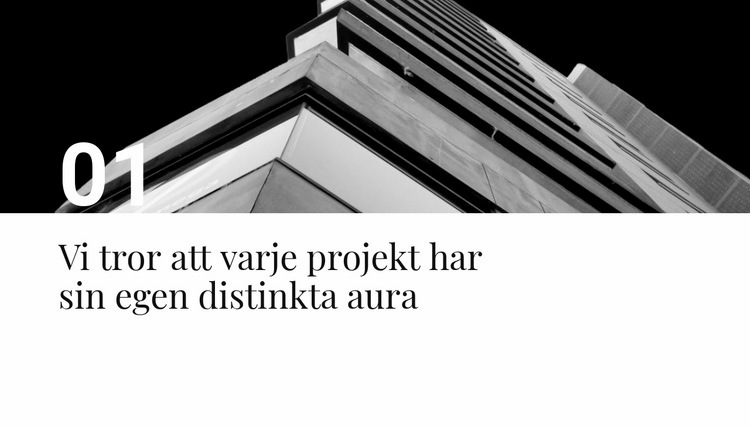 Vårt första projekt HTML-mall