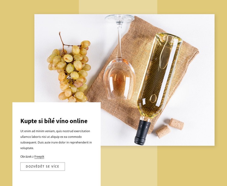 bílé víno Šablona webové stránky
