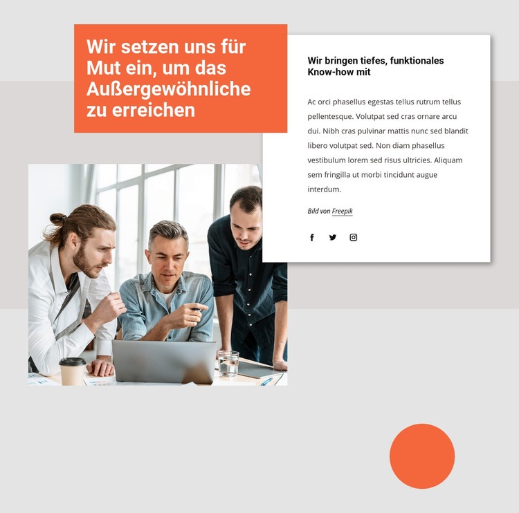 Wir können Ihr Geschäft verändern HTML Website Builder