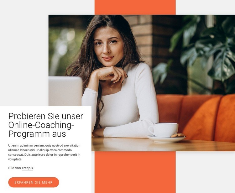 Online-Coaching-Programm Landing Page