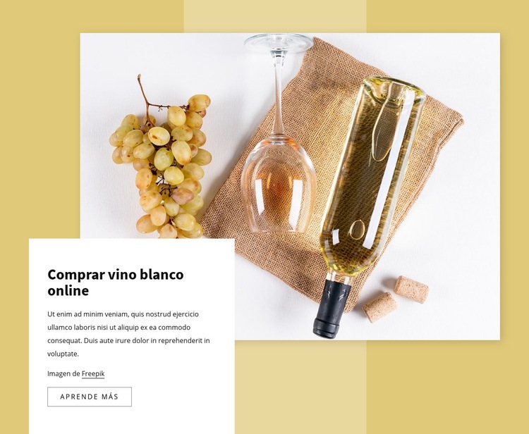 vino blanco Plantillas de creación de sitios web