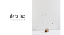 Detalles Para Un Hermoso Interior Plantilla De Una Sola Página