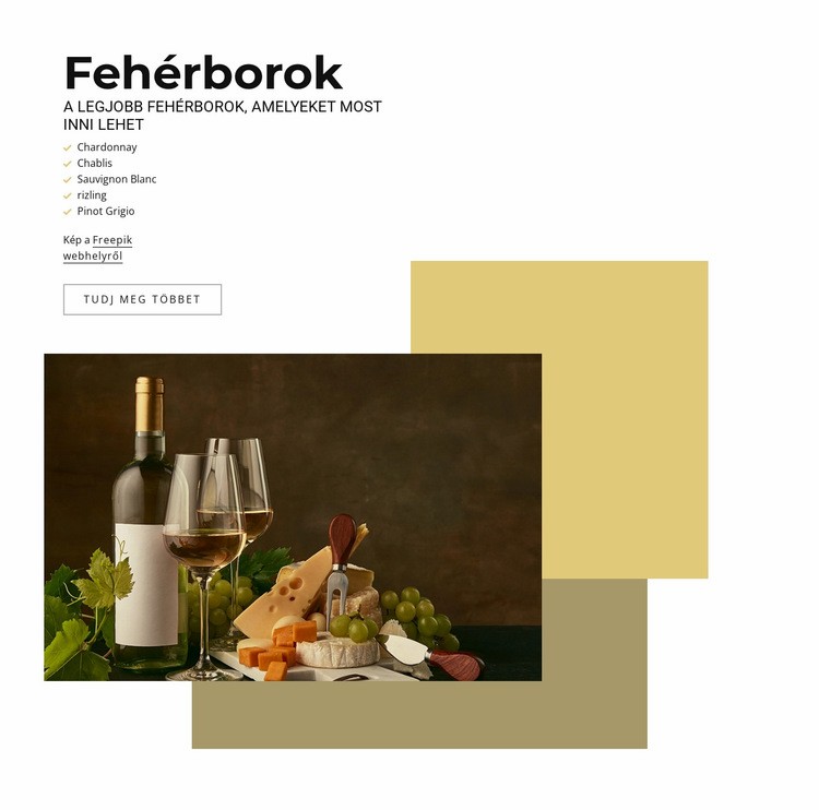 A legjobb fehérborok HTML Sablon