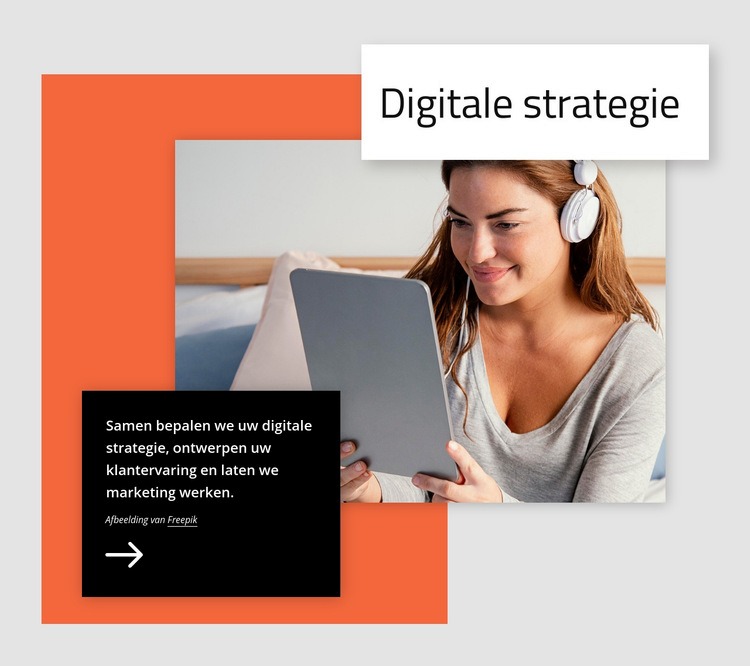 Digitale strategie Sjabloon voor één pagina