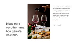 Maquete De Site Premium Para Boa Garrafa De Vinho