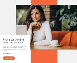 Gratis CSS-Layout För Online Coachingprogram