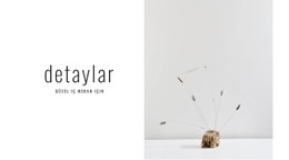 Güzel Iç Mekanlar Için Detaylar Tek Sayfalık Şablon