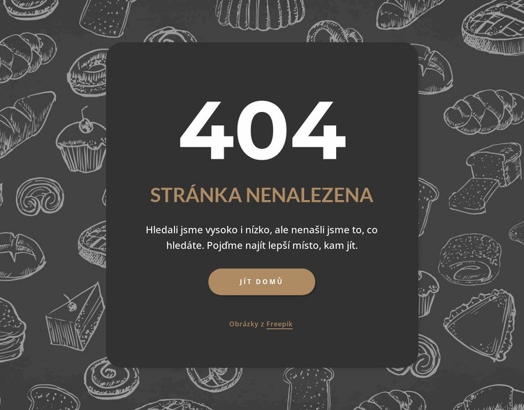 Stránka nebyla nalezena na tmavém pozadí Šablona HTML