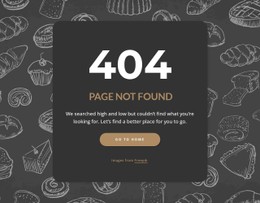 Page Not Found On Dark Background Single Page Template