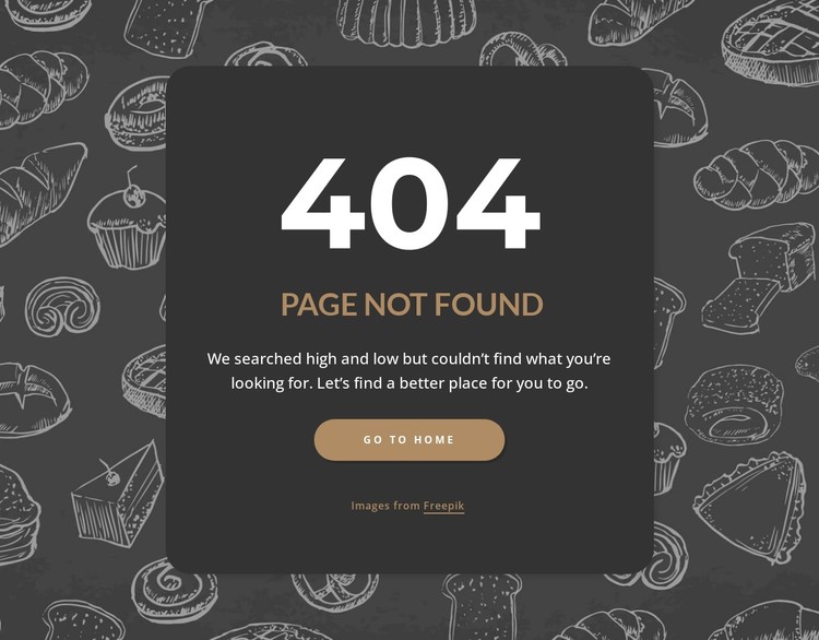 Page not found on dark background CSS Template