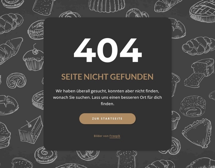 Seite auf dunklem Hintergrund nicht gefunden HTML Website Builder