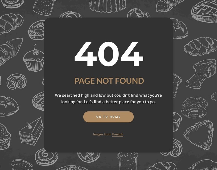 Page not found on dark background Elementor Template Alternative