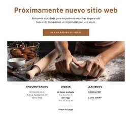 Próximamente Nueva Web De Panadería - Maqueta De Sitio Web Psd