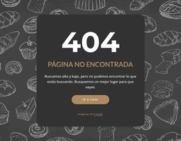 Página No Encontrada En Fondo Oscuro - Plantilla Web