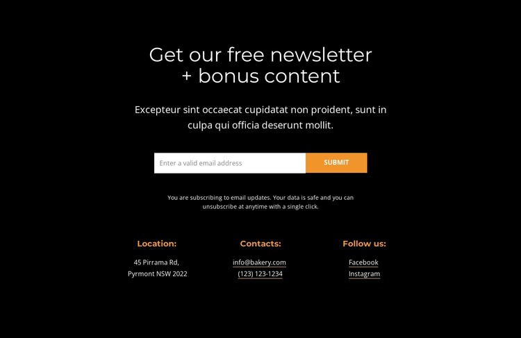 Get bonus content HTML Template