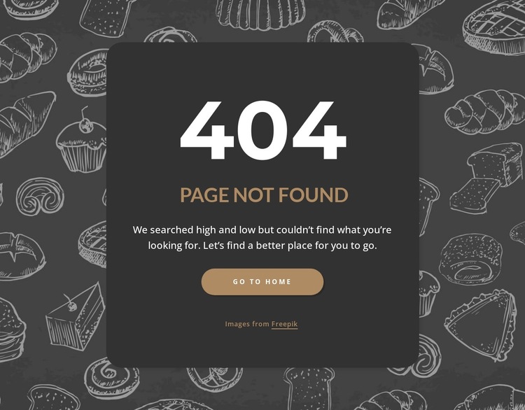Page not found on dark background HTML5 Template