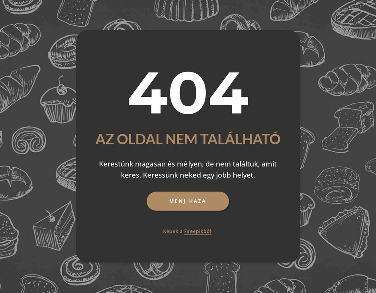 Az oldal nem található sötét háttéren Weboldal sablon