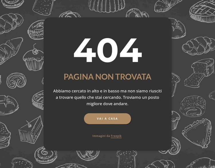 Pagina non trovata su sfondo scuro Costruttore di siti web HTML