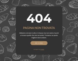 Modello HTML5 Pagina Non Trovata Su Sfondo Scuro Per Qualsiasi Dispositivo