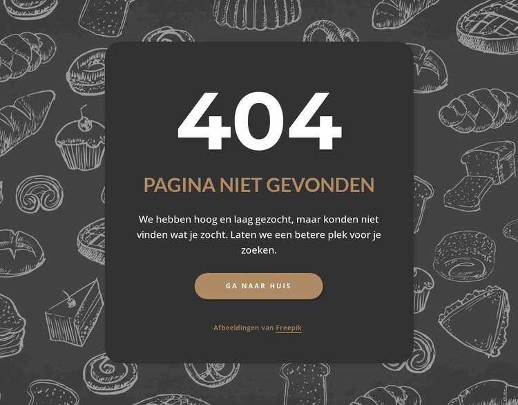 Pagina niet gevonden op donkere achtergrond Html Website Builder