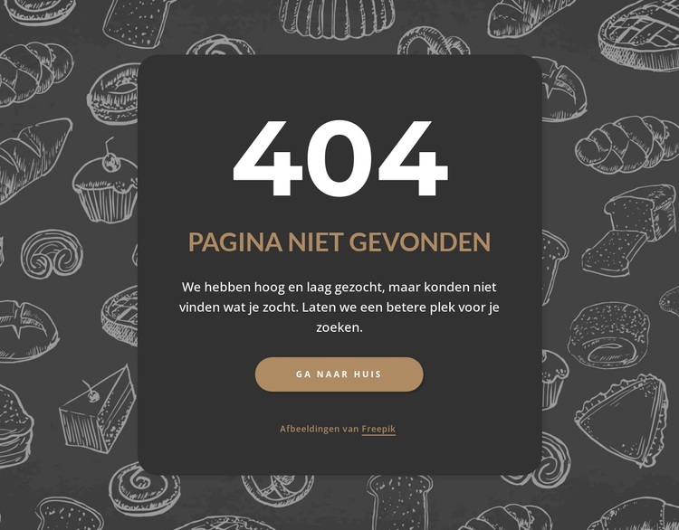 Pagina niet gevonden op donkere achtergrond WordPress-thema