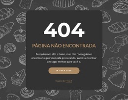 Página Não Encontrada Em Fundo Escuro - HTML Layout Builder