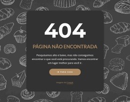 Página Não Encontrada Em Fundo Escuro - Web Design Multifuncional