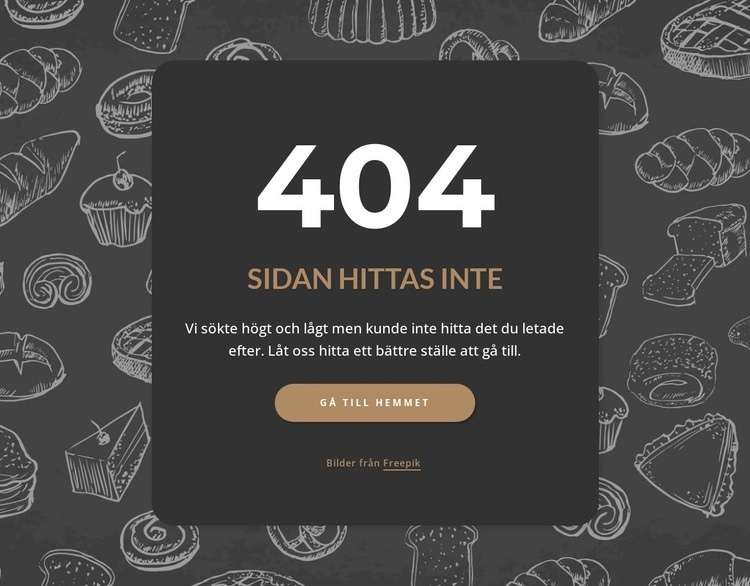 Sidan hittades inte på mörk bakgrund WordPress -tema