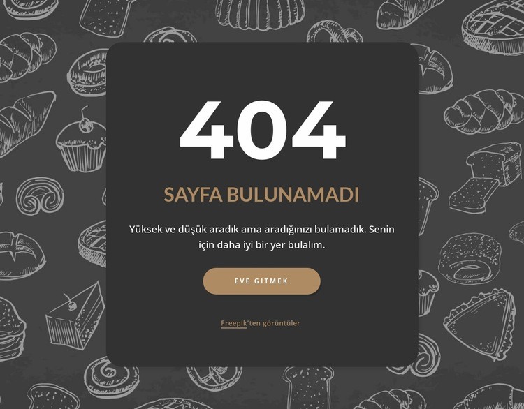 Sayfa koyu arka planda bulunamadı Web Sitesi Mockup'ı