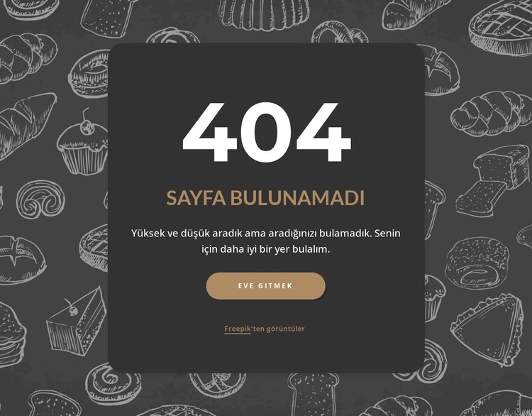 Sayfa koyu arka planda bulunamadı Web Sitesi Şablonu