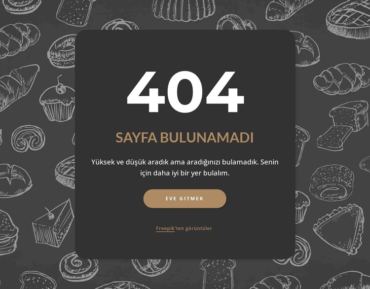 Sayfa koyu arka planda bulunamadı WordPress Teması