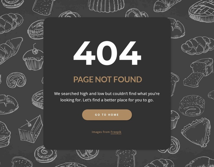 Page not found on dark background Web Page Design