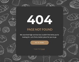 Page Not Found On Dark Background