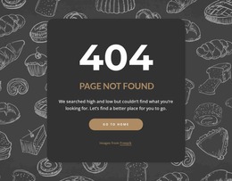 Page Not Found On Dark Background
