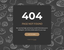 Page Not Found On Dark Background